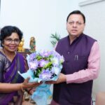 राष्ट्रीय महिला आयोग की अध्यक्ष विजया किशोर रहाटकर ने सीएम धामी से की शिष्टाचार भेंट