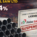 API लाइसेंस निलंबन के बाद जिंदल सॉ के शेयरों में गिरावट